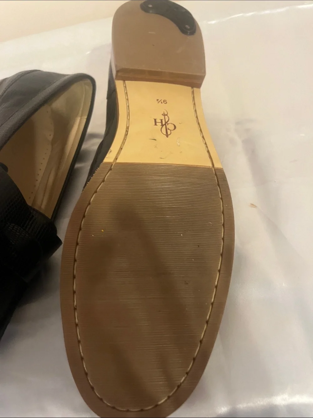 Cole Haan Black Lizard-Embossed Leather Penny Loafers
